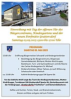 Logo Einweihung mit Tag der offenen Tür des Bürgerzentrums Grattersdorf am 03.05.2025